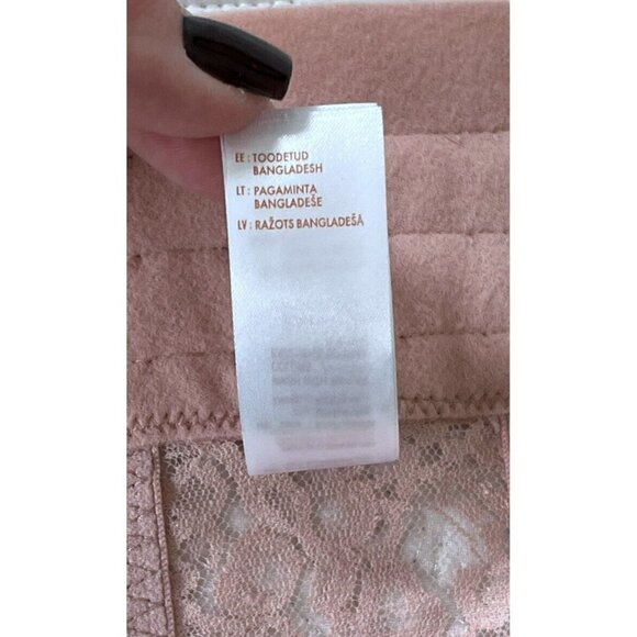 DORINA Woman's Sz S Dusty Pink Lace V Neck Bralette - Picture 5 of 7